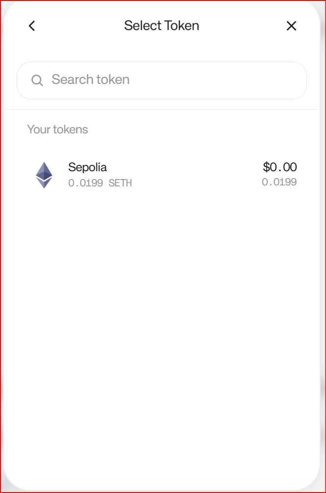select sepolia token